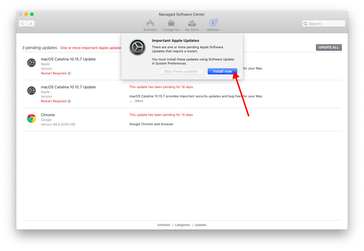 finding software updates for office updates mac